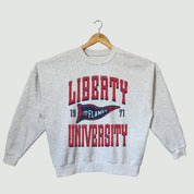 LIBERTY FLAMES PENNANT PRIDE PREMIUM FLEECE DROP SHOULDER CREWNECK PULLOVER
