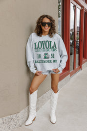 LOYOLA GREYHOUNDS ALLEGIANCE PREMIUM FLEECE DROP SHOULDER CREWNECK PULLOVER