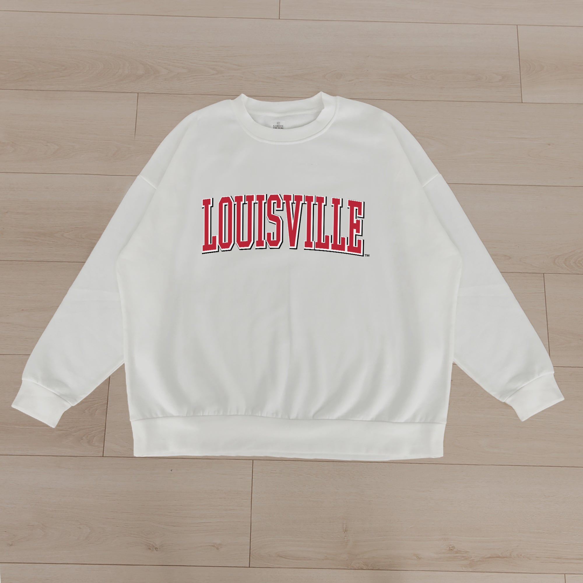 LOUISVILLE CARDINALS ALL-STAR APPEAL PREMIUM FLEECE DROP SHOULDER CREWNECK PULLOVER BY MADI PREWETT TROUTT
