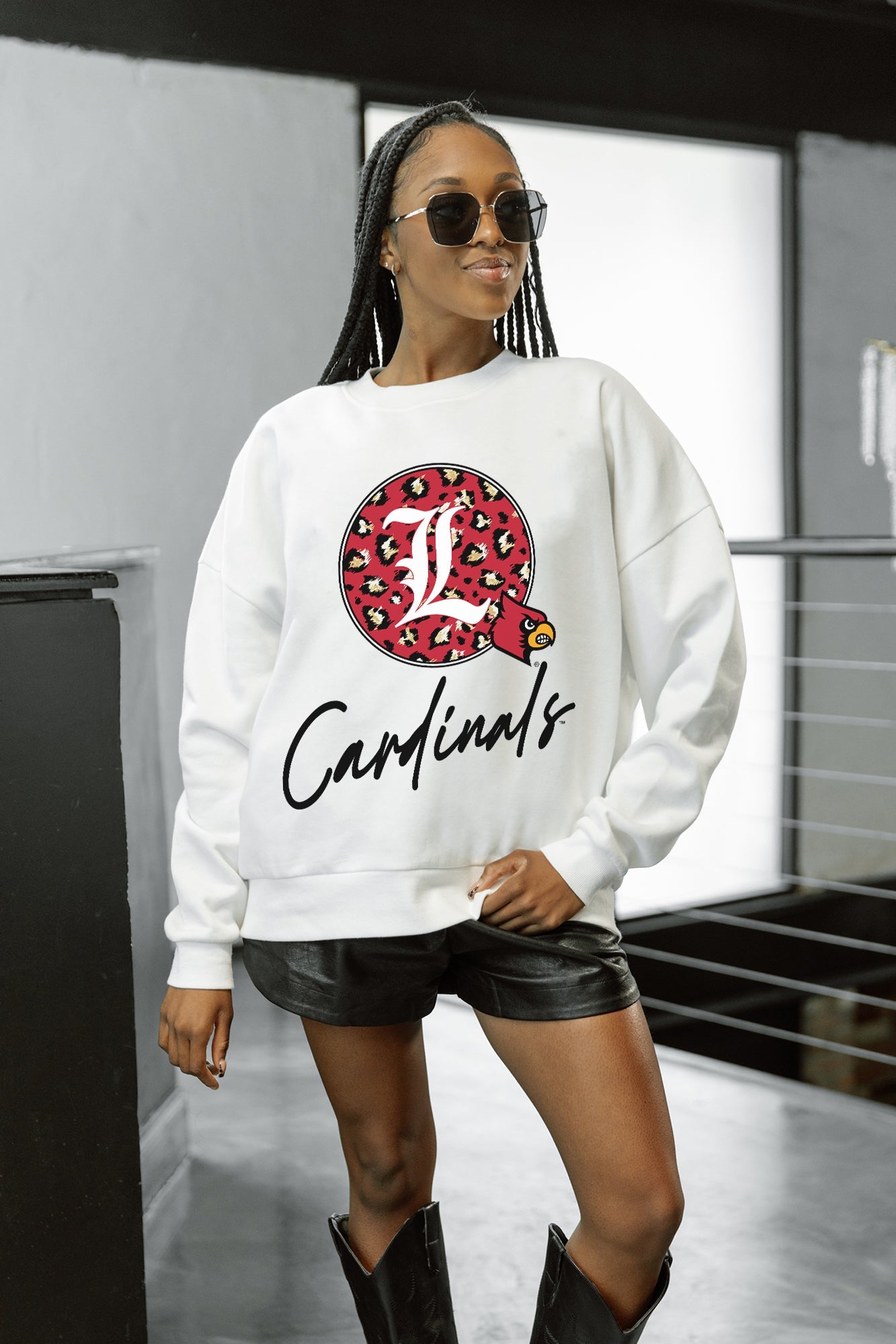 LOUISVILLE CARDINALS WILD BREAKTHROUGH PREMIUM FLEECE CREWNECK PULLOVER