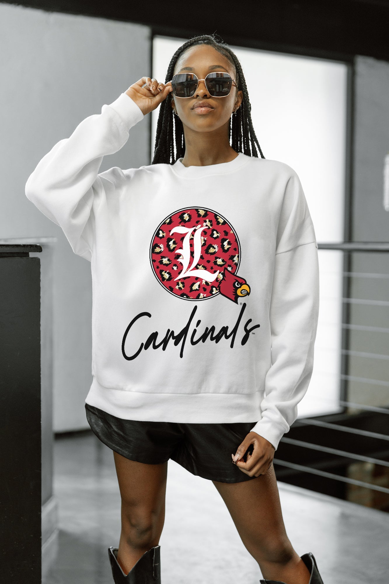 LOUISVILLE CARDINALS WILD BREAKTHROUGH PREMIUM FLEECE CREWNECK PULLOVER