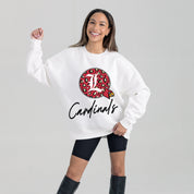 LOUISVILLE CARDINALS WILD BREAKTHROUGH PREMIUM FLEECE CREWNECK PULLOVER