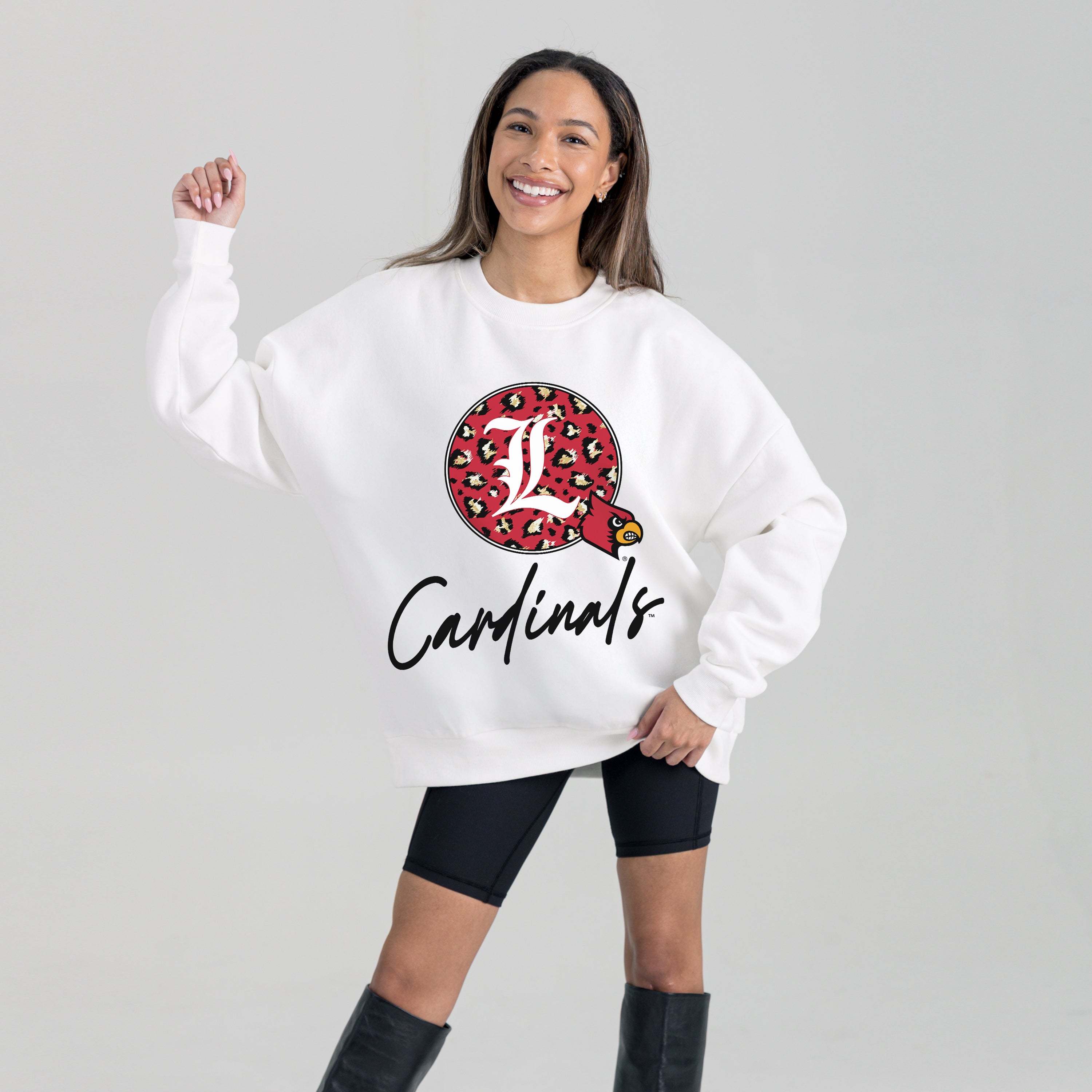 LOUISVILLE CARDINALS WILD BREAKTHROUGH PREMIUM FLEECE CREWNECK PULLOVER