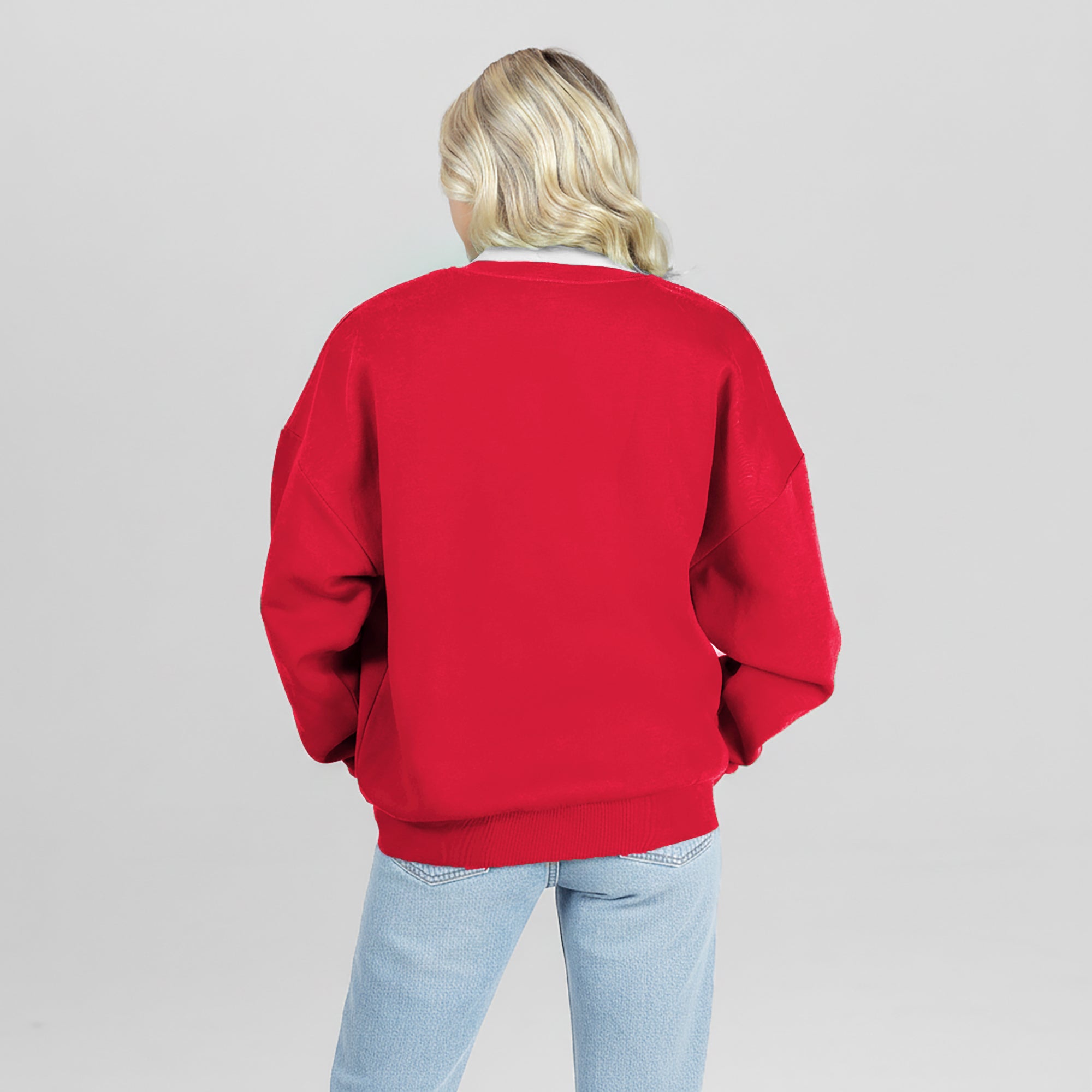 LOUISVILLE CARDINALS CLASSIC ARCHIVES PREMIUM DROP SHOULDER FLEECE CREWNECK PULLOVER