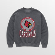 LOUISVILLE CARDINALS SATURDAY SEAL PREMIUM FLEECE DROP SHOULDER CREWNECK PULLOVER