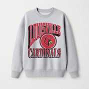 LOUISVILLE CARDINALS GAME ON PREMIUM FLEECE DROP SHOULDER CREWNECK PULLOVER