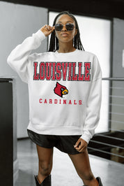 LOUISVILLE CARDINALS Freestyle Fleece Drop-Shoulder Pullover