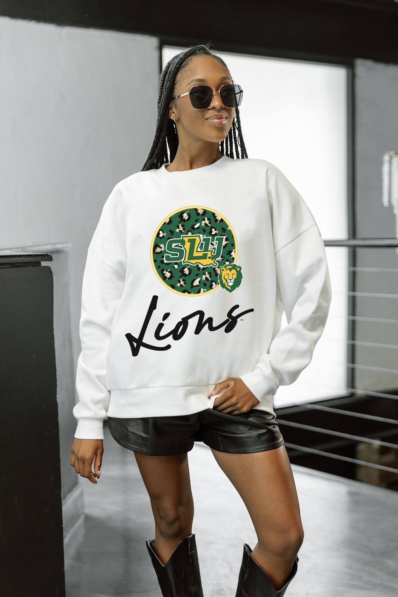 SOUTHEASTERN LOUISIANA LIONS WILD BREAKTHROUGH PREMIUM FLEECE CREWNECK PULLOVER