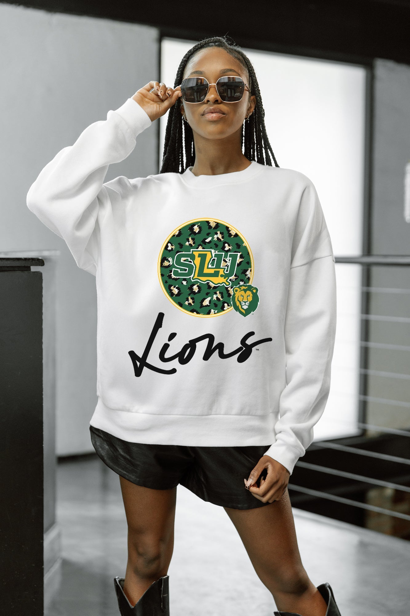 SOUTHEASTERN LOUISIANA LIONS WILD BREAKTHROUGH PREMIUM FLEECE CREWNECK PULLOVER
