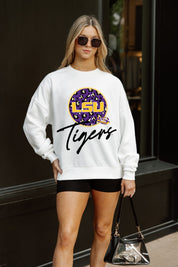 LSU TIGERS WILD BREAKTHROUGH PREMIUM FLEECE CREWNECK PULLOVER