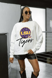 LSU TIGERS WILD BREAKTHROUGH PREMIUM FLEECE CREWNECK PULLOVER