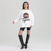 LSU TIGERS WILD BREAKTHROUGH PREMIUM FLEECE CREWNECK PULLOVER
