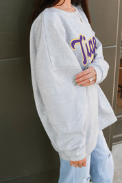 LSU TIGERS CLASSIC WIN PREMIUM FLEECE CREWNECK PULLOVER