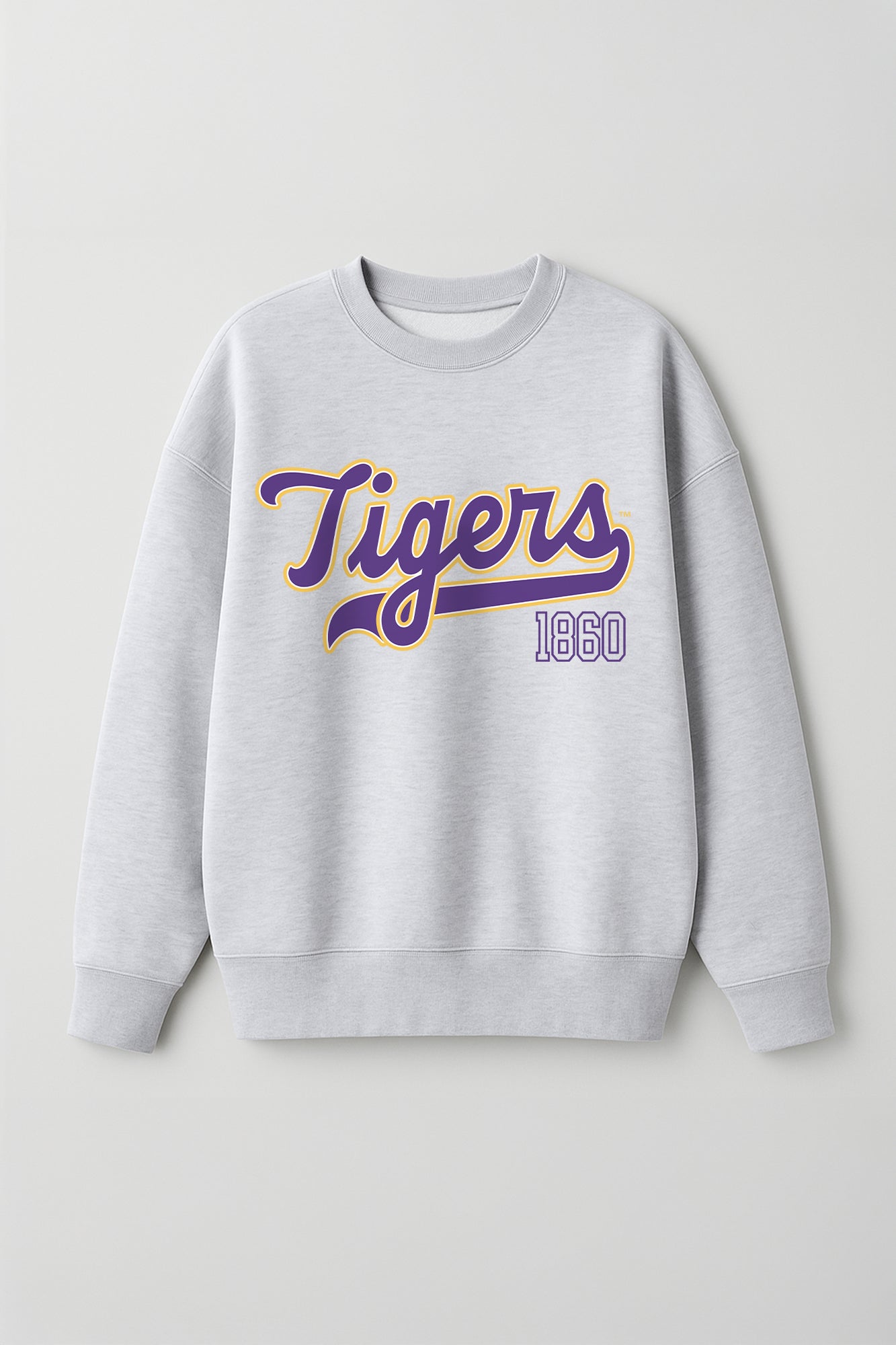 LSU TIGERS CLASSIC WIN PREMIUM FLEECE CREWNECK PULLOVER