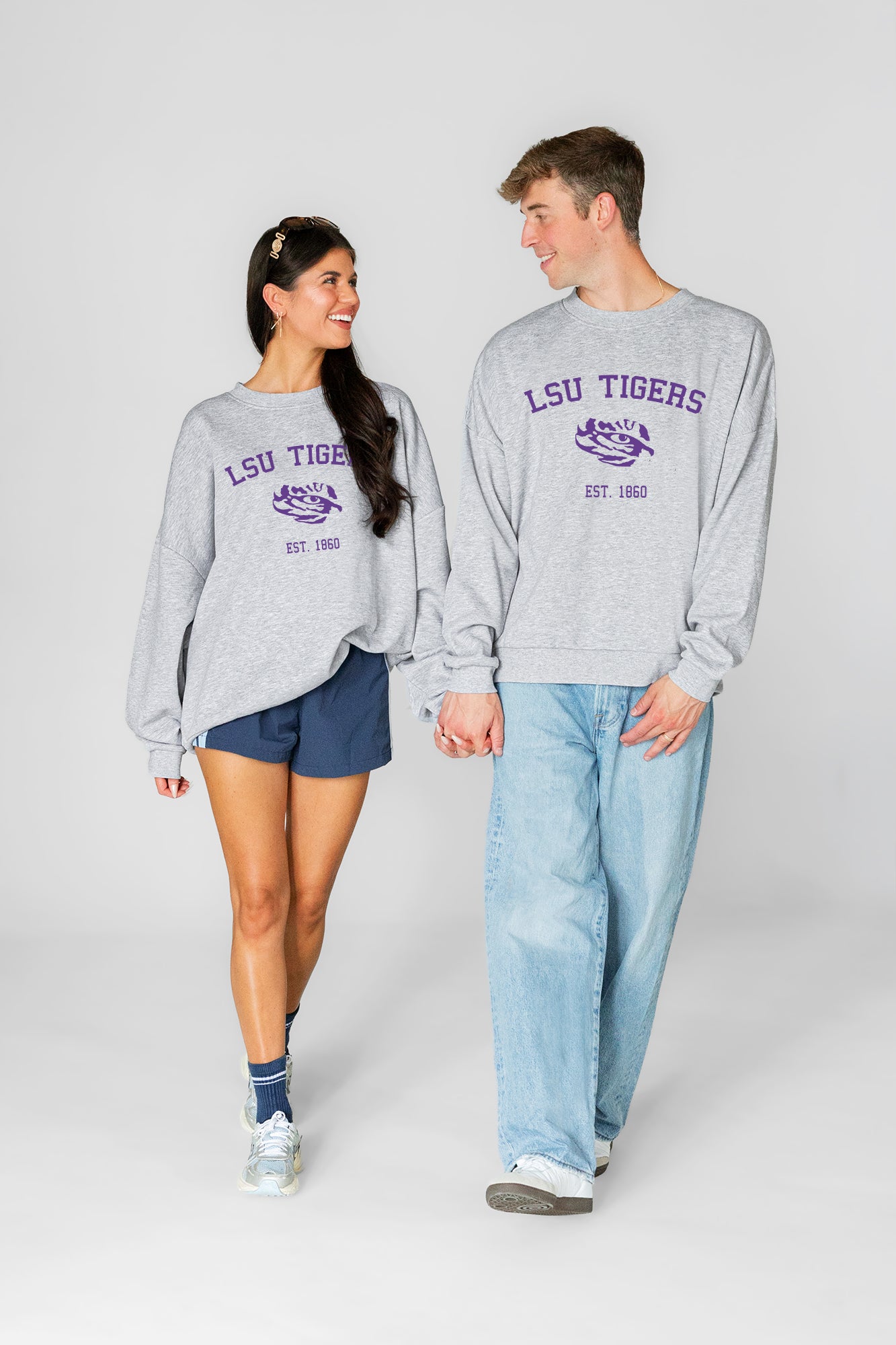 LSU TIGERS CAMPUS ENERGY PREMIUM FLEECE CREWNECK PULLOVER