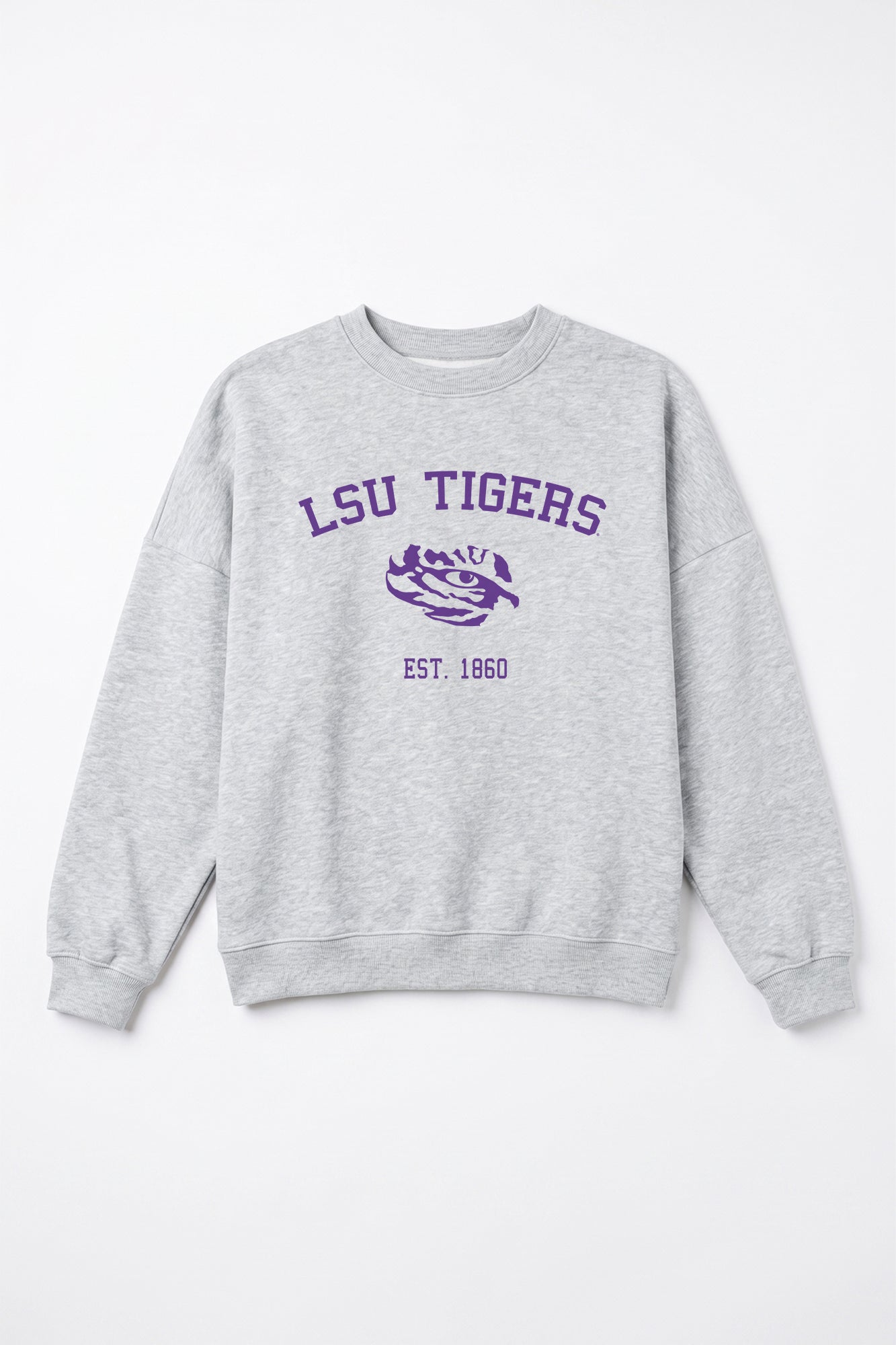 LSU TIGERS CAMPUS ENERGY PREMIUM FLEECE CREWNECK PULLOVER