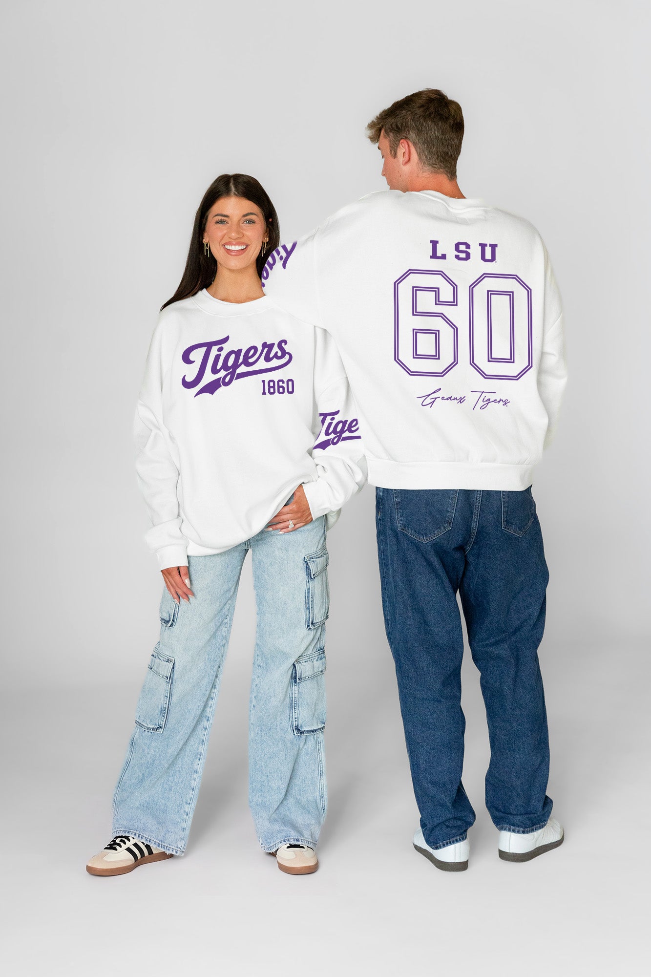 LSU TIGERS DAY ONE PREMIUM FLEECE UNISEX CREWNECK PULLOVER