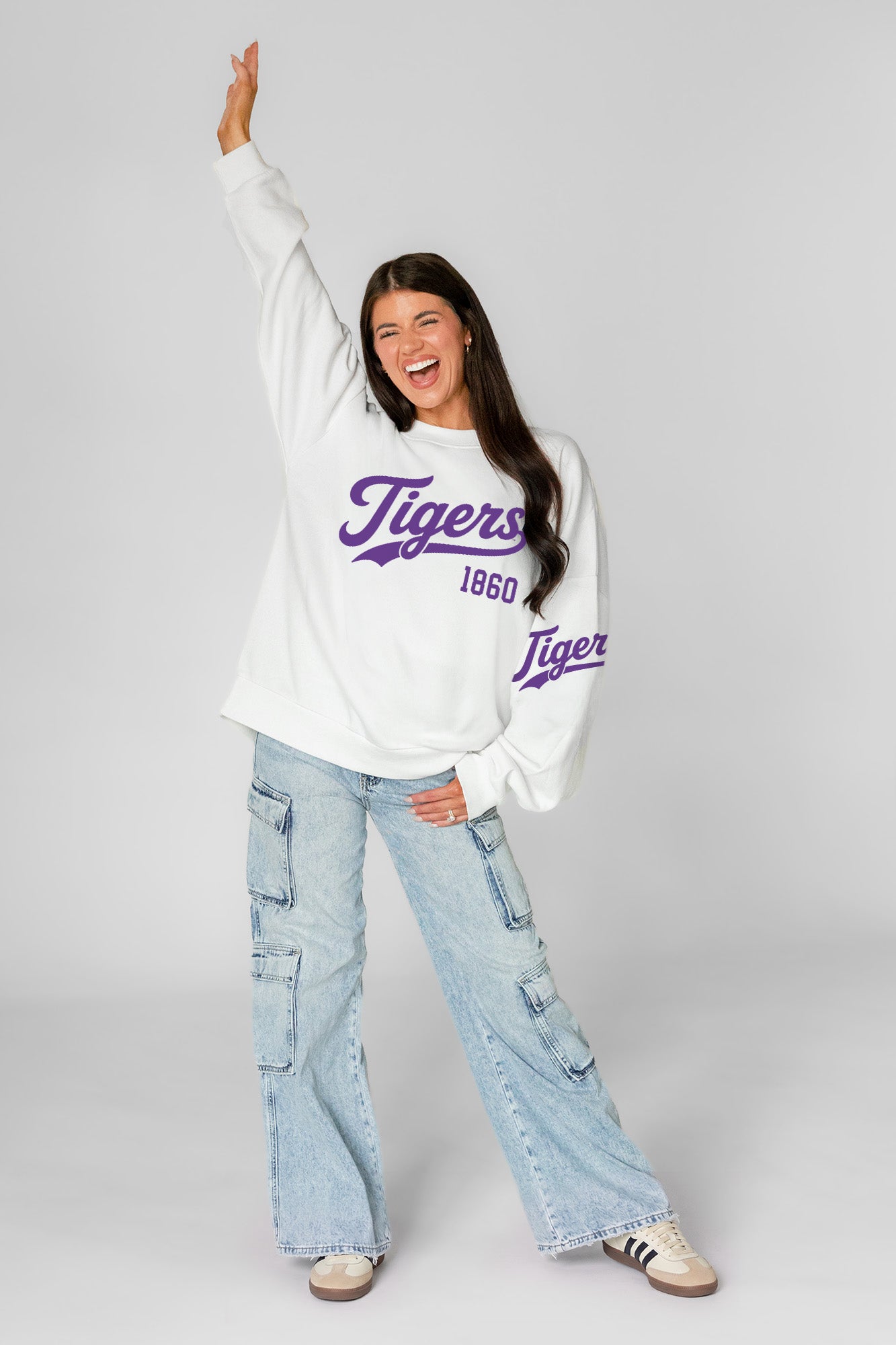 LSU TIGERS DAY ONE PREMIUM FLEECE UNISEX CREWNECK PULLOVER