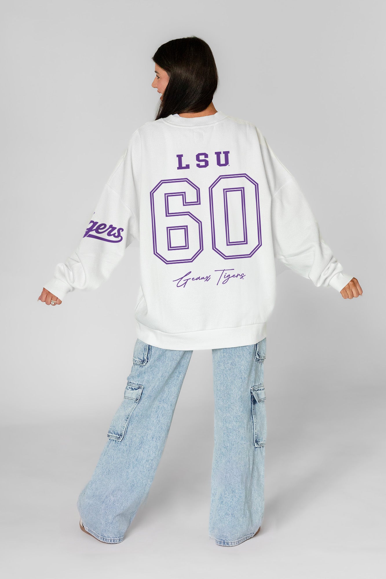 LSU TIGERS DAY ONE PREMIUM FLEECE UNISEX CREWNECK PULLOVER