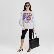 LSU TIGERS GAME ON PREMIUM FLEECE DROP SHOULDER CREWNECK PULLOVER