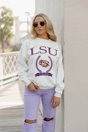 LSU TIGERS Having A Ball Fleece Crew Pullover By Madi Prewett Troutt