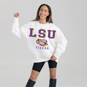 LSU TIGERS Freestyle Fleece Drop-Shoulder Pullover