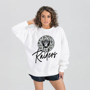LAS VEGAS RAIDERS WILD BREAKTHROUGH PREMIUM FLEECE CREWNECK PULLOVER