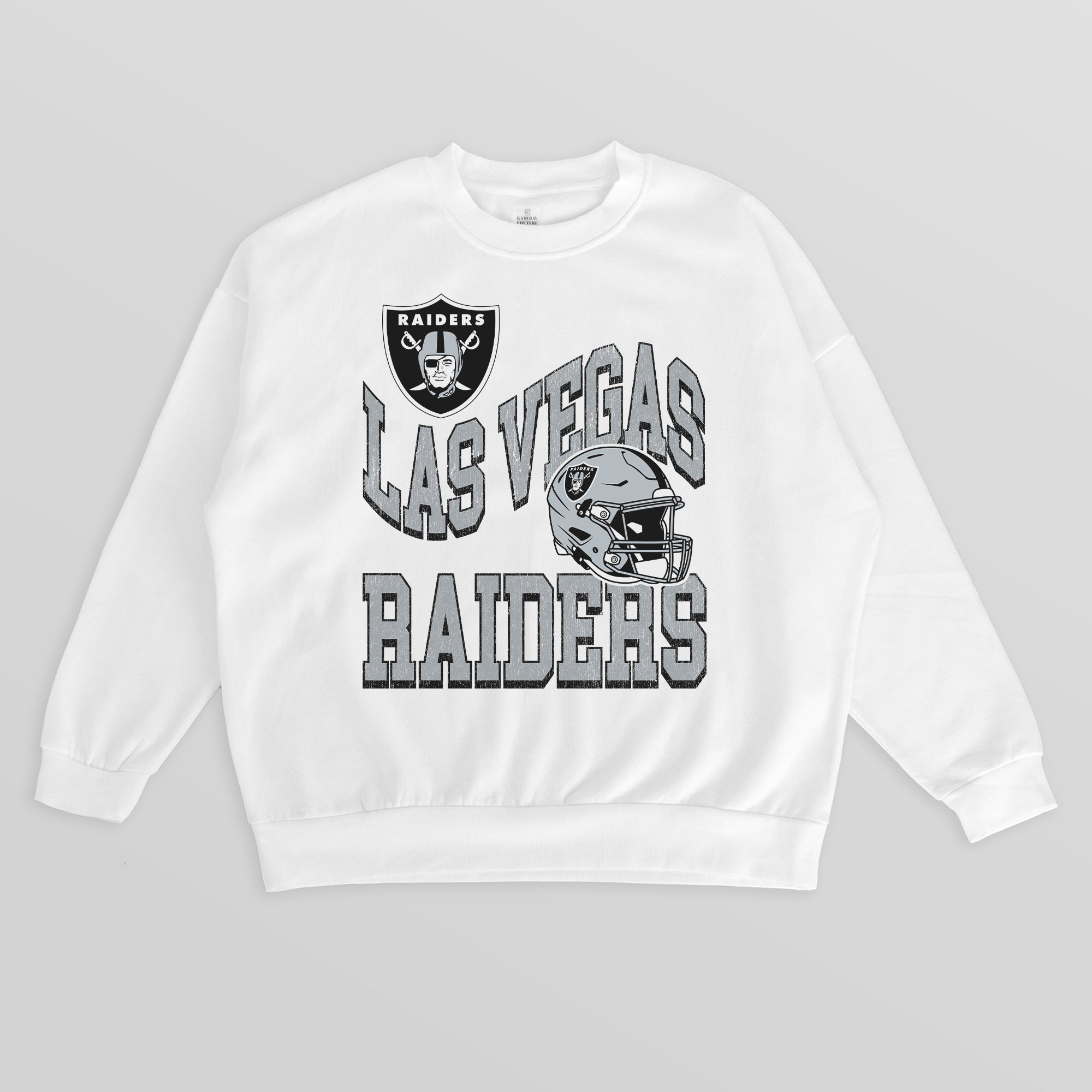 LAS VEGAS RAIDERS HARD EARNED PREMIUM FLEECE CREWNECK PULLOVER