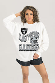 LAS VEGAS RAIDERS HARD EARNED PREMIUM FLEECE CREWNECK PULLOVER