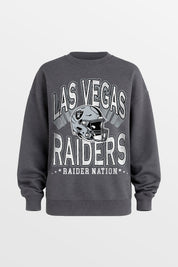 LAS VEGAS RAIDERS STAY COOL PREMIUM FLEECE CREWNECK PULLOVER BY RANDI MAHOMES