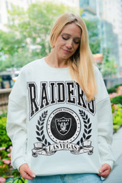 LAS VEGAS RAIDERS STAY COOL PREMIUM FLEECE CREWNECK PULLOVER