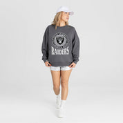 LAS VEGAS RAIDERS SATURDAY SEAL PREMIUM FLEECE DROP SHOULDER CREWNECK PULLOVER