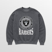 LAS VEGAS RAIDERS SATURDAY SEAL PREMIUM FLEECE DROP SHOULDER CREWNECK PULLOVER