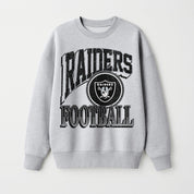 LAS VEGAS RAIDERS GAME ON PREMIUM FLEECE DROP SHOULDER CREWNECK PULLOVER
