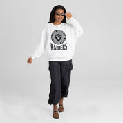 LAS VEGAS RAIDERS ENDZONE PREMIUM FLEECE DROP SHOULDER CREWNECK PULLOVER