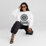LAS VEGAS RAIDERS ENDZONE PREMIUM FLEECE DROP SHOULDER CREWNECK PULLOVER