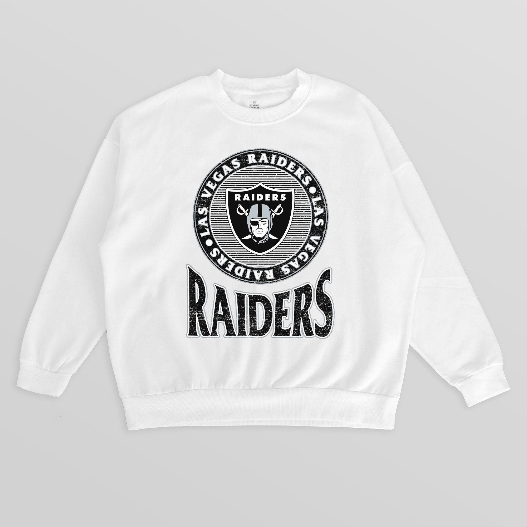 LAS VEGAS RAIDERS ENDZONE PREMIUM FLEECE DROP SHOULDER CREWNECK PULLOVER