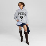 LAS VEGAS RAIDERS INSTANT CLASSIC PREMIUM FLEECE DROP SHOULDER CREWNECK PULLOVER
