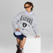 LAS VEGAS RAIDERS INSTANT CLASSIC PREMIUM FLEECE DROP SHOULDER CREWNECK PULLOVER