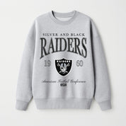 LAS VEGAS RAIDERS INSTANT CLASSIC PREMIUM FLEECE DROP SHOULDER CREWNECK PULLOVER