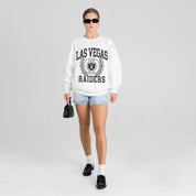 LAS VEGAS RAIDERS GOLD STANDARD PREMIUM FLEECE DROP SHOULDER CREWNECK PULLOVER