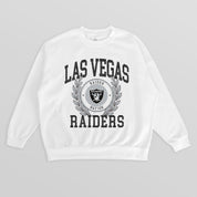 LAS VEGAS RAIDERS GOLD STANDARD PREMIUM FLEECE DROP SHOULDER CREWNECK PULLOVER