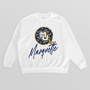 MARQUETTE GOLDEN EAGLES WILD BREAKTHROUGH PREMIUM FLEECE CREWNECK PULLOVER