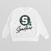 MICHIGAN STATE SPARTANS WILD BREAKTHROUGH PREMIUM FLEECE CREWNECK PULLOVER