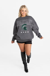 MICHIGAN STATE SPARTANS RISING STAR PREMIUM FLEECE CREWNECK PULLOVER