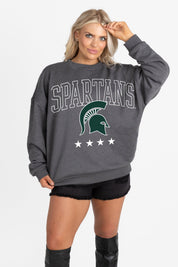 MICHIGAN STATE SPARTANS RISING STAR PREMIUM FLEECE CREWNECK PULLOVER