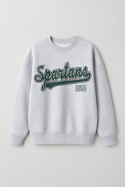 MICHIGAN STATE SPARTANS CLASSIC WIN PREMIUM FLEECE CREWNECK PULLOVER