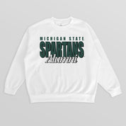 MICHIGAN STATE SPARTANS ALUMNI ERA PREMIUM DROP SHOULDER FLEECE CREWNECK PULLOVER