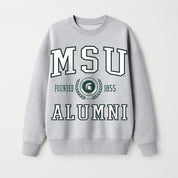 MICHIGAN STATE SPARTANS DEGREE UNLOCKED PREMIUM DROP SHOULDER FLEECE CREWNECK PULLOVER