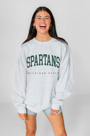 MICHIGAN STATE SPARTANS NEXT MOVE PREMIUM FLEECE UNISEX CREWNECK PULLOVER